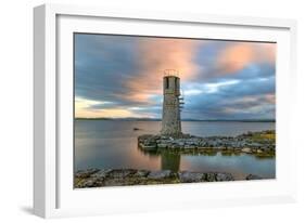 Long Exposure on Ballycurrin Lighthouse-Philippe Sainte-Laudy-Framed Photographic Print