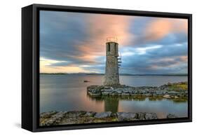 Long Exposure on Ballycurrin Lighthouse-Philippe Sainte-Laudy-Framed Stretched Canvas