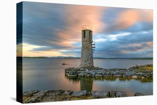 Long Exposure on Ballycurrin Lighthouse-Philippe Sainte-Laudy-Stretched Canvas