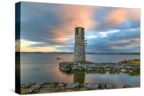 Long Exposure on Ballycurrin Lighthouse-Philippe Sainte-Laudy-Stretched Canvas