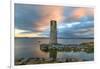 Long Exposure on Ballycurrin Lighthouse-Philippe Sainte-Laudy-Framed Photographic Print