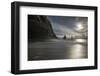 Long Exposure on Reynisfjara Beach in Iceland, Backlight-Niki Haselwanter-Framed Photographic Print