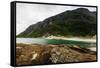 Long Exposure Panoramic Shot of the Beach Mjelle in Northern Norway-Lamarinx-Framed Stretched Canvas