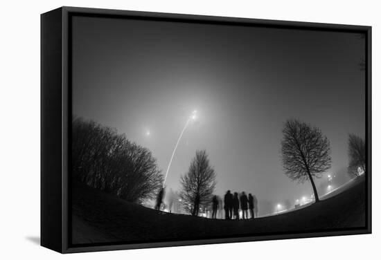 Long-Exposure Photography New Year's Eve, Fog-Benjamin Engler-Framed Stretched Canvas