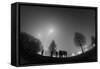 Long-Exposure Photography New Year's Eve, Fog-Benjamin Engler-Framed Stretched Canvas