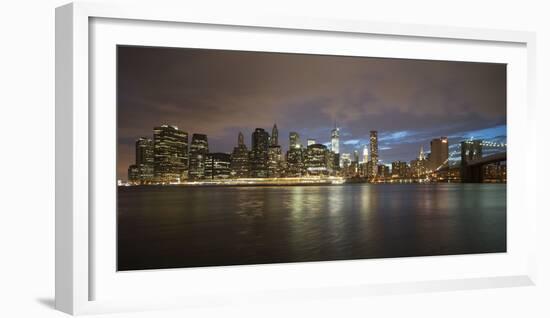 Long-Exposure Photography, View at Manhattan, New York, Usa-Benjamin Engler-Framed Photographic Print