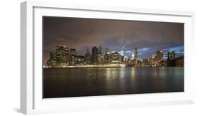 Long-Exposure Photography, View at Manhattan, New York, Usa-Benjamin Engler-Framed Photographic Print