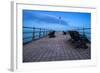 Long Exposure Seascape Landscape during Dramatic Evening in Winter-Veneratio-Framed Photographic Print