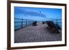 Long Exposure Seascape Landscape during Dramatic Evening in Winter-Veneratio-Framed Photographic Print