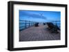 Long Exposure Seascape Landscape during Dramatic Evening in Winter-Veneratio-Framed Photographic Print