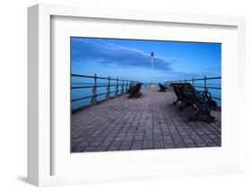 Long Exposure Seascape Landscape during Dramatic Evening in Winter-Veneratio-Framed Photographic Print