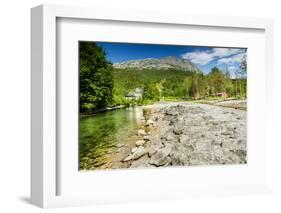 Long Exposure Shot of A Stream and A Mountain Peak in Northern Norway-Lamarinx-Framed Photographic Print