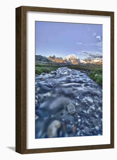 Long Exposure Technique to Capture the Running Water of a Stream in Valmalenco-ClickAlps-Framed Photographic Print