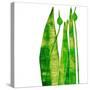 Long green things' mono print-Sarah Thompson-Engels-Stretched Canvas