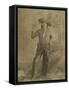 Long Haired Pistol Wielder-Wasson & Sweeney Studio.-Framed Stretched Canvas