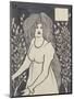 Long-haired Woman in Front of Tall Rosebushes-Aubrey Beardsley-Mounted Premium Giclee Print