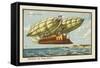 Long-Haul Airship-Jean Marc Cote-Framed Stretched Canvas