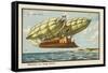 Long-Haul Airship-Jean Marc Cote-Framed Stretched Canvas