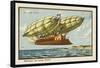Long-Haul Airship-Jean Marc Cote-Framed Stretched Canvas