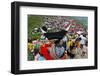 Long Horn Miao Girls in Traditional Costumes Celebrating Summer Festival-Bruno Morandi-Framed Photographic Print