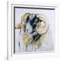 Long Horn Sheep-Lou Gibbs-Framed Giclee Print