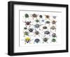 Long Horned Beetles Head on View-Darrell Gulin-Framed Photographic Print