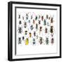 Long Horned Beetles in Design Layout and Size Relationship-Darrell Gulin-Framed Photographic Print