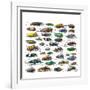 Long Horned Beetles Side View-Darrell Gulin-Framed Photographic Print