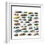 Long Horned Beetles Side View-Darrell Gulin-Framed Photographic Print