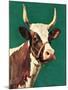 "Long-Horned Cow,"February 1, 1945-F.P. Sherry-Mounted Giclee Print