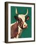 "Long-Horned Cow,"February 1, 1945-F.P. Sherry-Framed Giclee Print