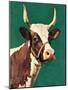 "Long-Horned Cow,"February 1, 1945-F.P. Sherry-Mounted Giclee Print