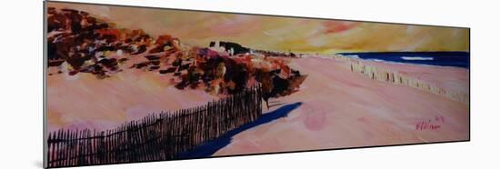 Long Island Beach Scene - Hamptons Beach Fence-Markus Bleichner-Mounted Art Print