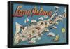 Long Island, New York - Greetings From-null-Framed Poster