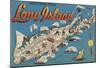 Long Island, New York - Greetings From-null-Mounted Poster