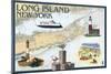 Long Island, New York - Nautical Chart-Lantern Press-Mounted Art Print