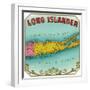 Long Islander Brand Cigar Box Label-Lantern Press-Framed Art Print