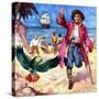 Long John Silver and His Parrot-McConnell-Stretched Canvas