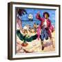 Long John Silver and His Parrot-McConnell-Framed Giclee Print