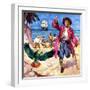 Long John Silver and His Parrot-McConnell-Framed Giclee Print