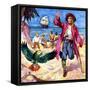 Long John Silver and His Parrot-McConnell-Framed Stretched Canvas