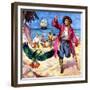 Long John Silver and His Parrot-McConnell-Framed Giclee Print