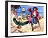 Long John Silver and His Parrot-James Edwin Mcconnell-Framed Giclee Print