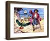 Long John Silver and His Parrot-James Edwin Mcconnell-Framed Giclee Print