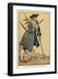 Long John Silver with His Parrot on His Shoulder-Monro S. Orr-Framed Photographic Print