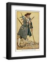 Long John Silver with His Parrot on His Shoulder-Monro S. Orr-Framed Photographic Print