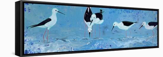 Long Legged Waders-Angela Bond-Framed Stretched Canvas