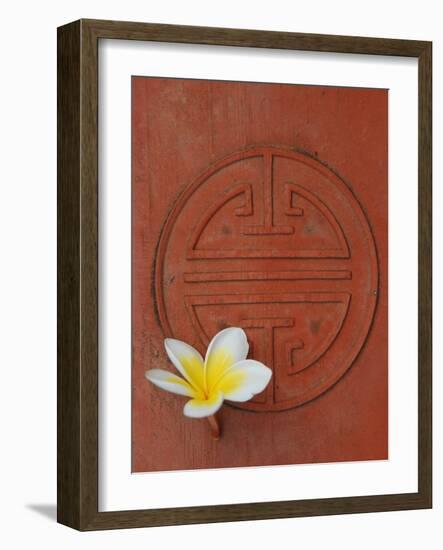 Long Life Symbol and Lotus Flower-Sebastien Desarmaux-Framed Photographic Print