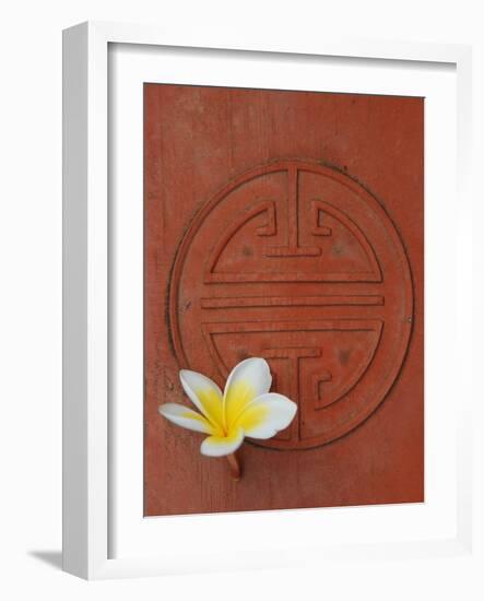 Long Life Symbol and Lotus Flower-Sebastien Desarmaux-Framed Photographic Print