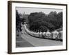 Long Line of Airstream Trailers Wait for Parking Space at a Campground During a Trailer Rally-Ralph Crane-Framed Photographic Print